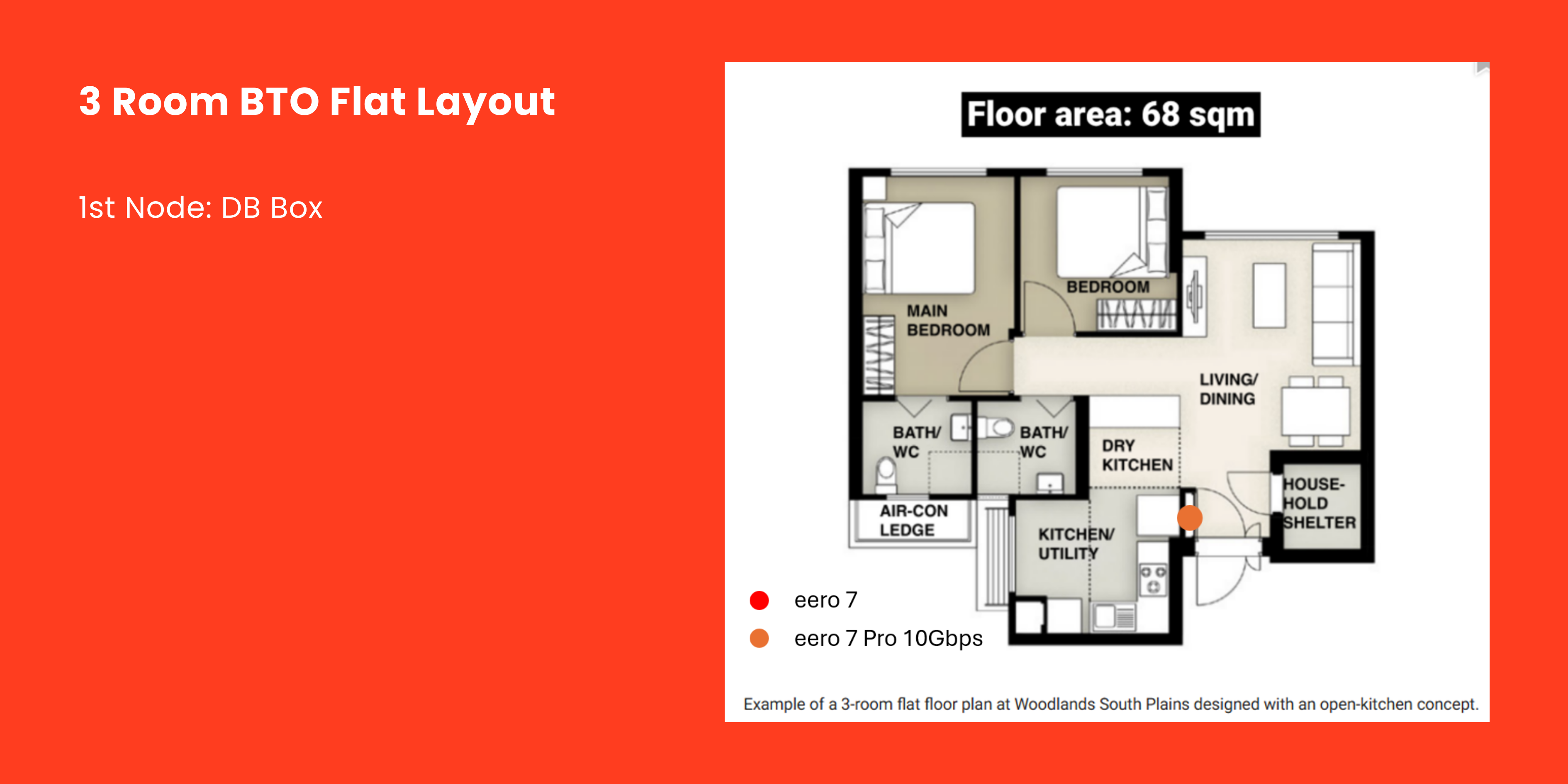 3-Room BTO Flat Layout